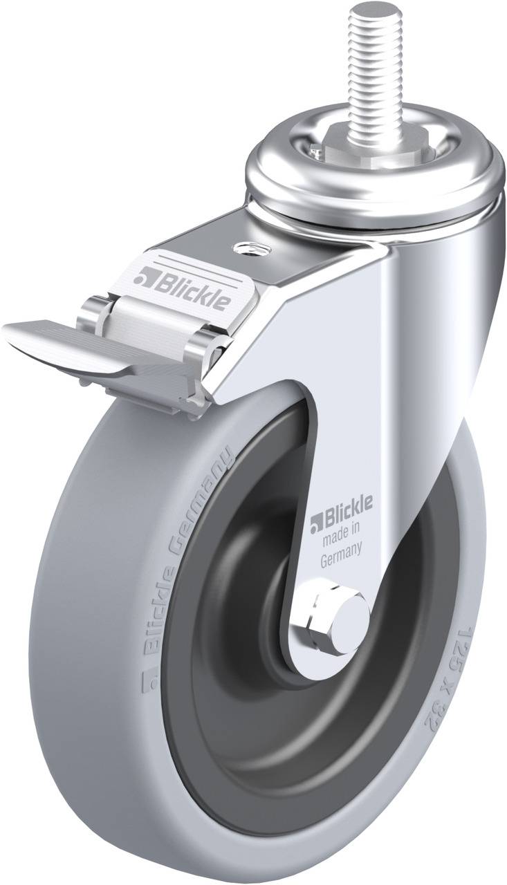 Blickle 295105 LKRA-VPA 126K-FI-GS12 Kółko skrętne z hamulcem Średnica koła: 125 mm Maksymalne obciążenie: 120 kg 1 szt. - obrazek 1