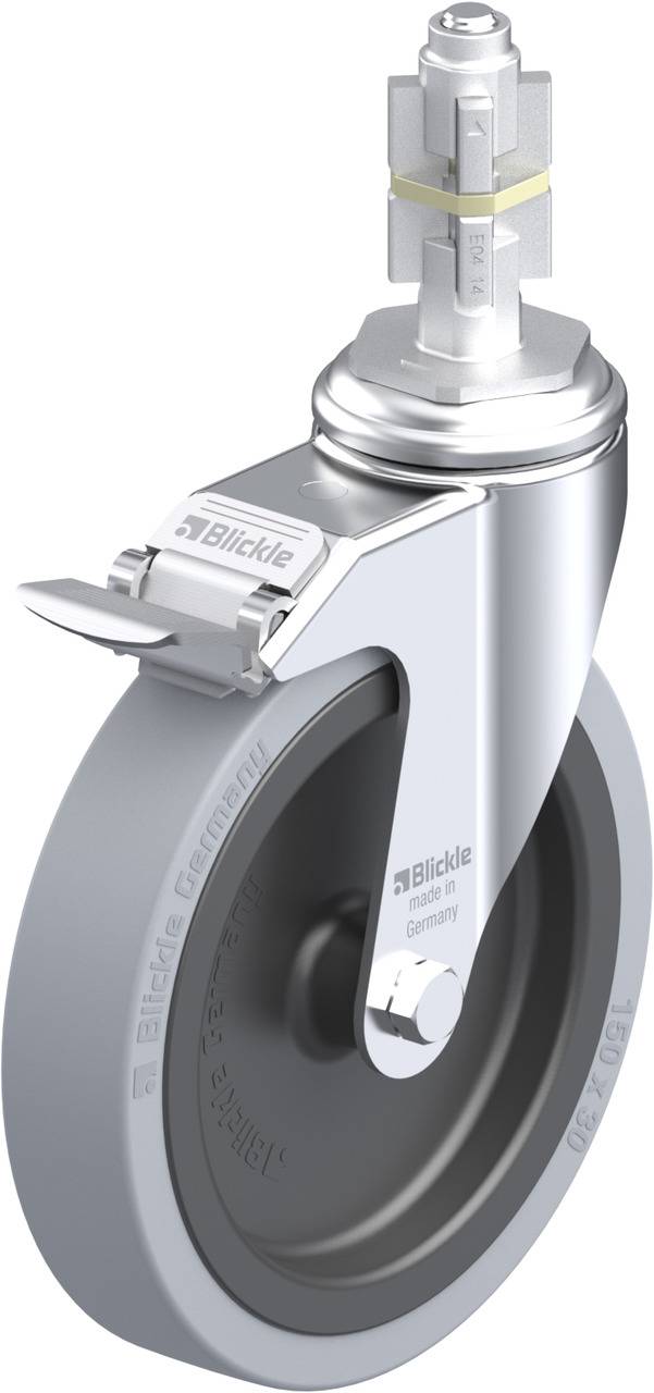 Blickle 598250 LKRA-VPA 150G-11-FI-E14 Kółko skrętne z hamulcem Średnica koła: 150 mm Maksymalne obciążenie: 110 kg 1 sz - obrazek 1