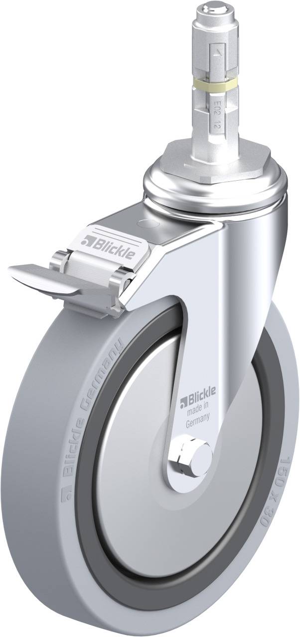 Blickle 750851 LKRA-VPA 150G-11-FI-FA-E12 Kółko skrętne z hamulcem Średnica koła: 150 mm Maksymalne obciążenie: 110 kg 1 - obrazek 1