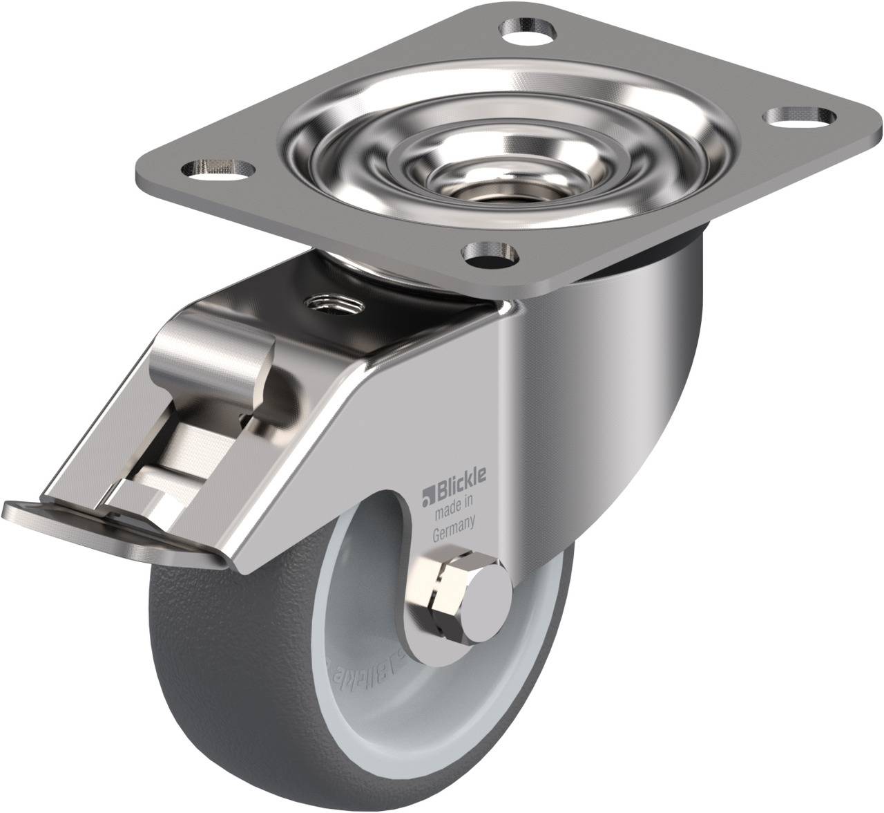 Blickle 472969 LEX-PATH 80G-FI Kółko skrętne z hamulcem Średnica koła: 80 mm Maksymalne obciążenie: 150 kg 1 szt. - obrazek 1