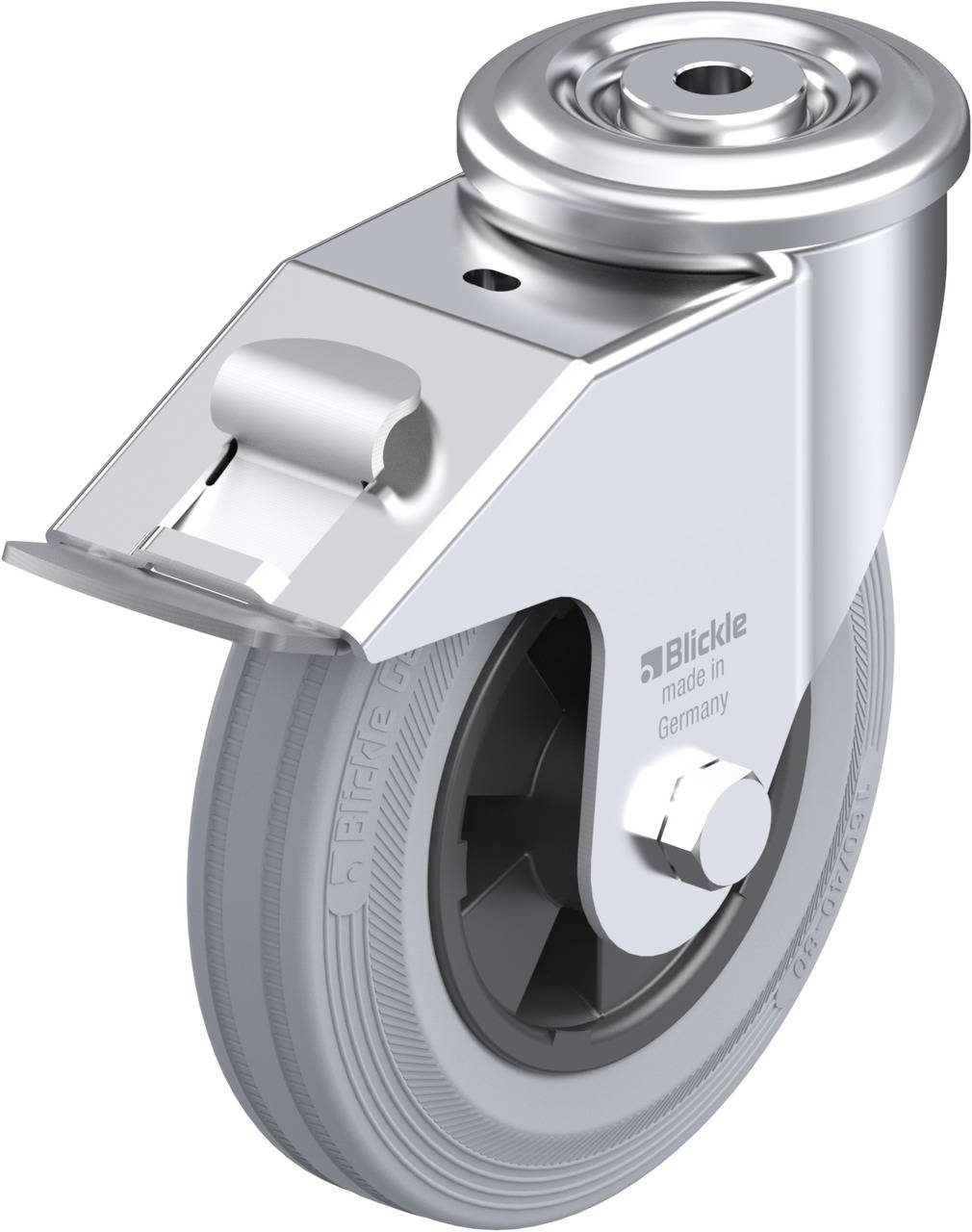 Blickle 703017 LER-VPP 160R-FI-SG Kółko skrętne z hamulcem Średnica koła: 160 mm Maksymalne obciążenie: 135 kg 1 szt. - obrazek 1