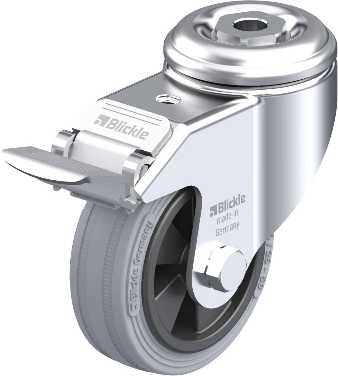 Blickle 576009 LKRA-VPA 80G-11-FI Kółko skrętne z hamulcem Średnica koła: 80 mm Maksymalne obciążenie: 80 kg 1 szt. - obrazek 1