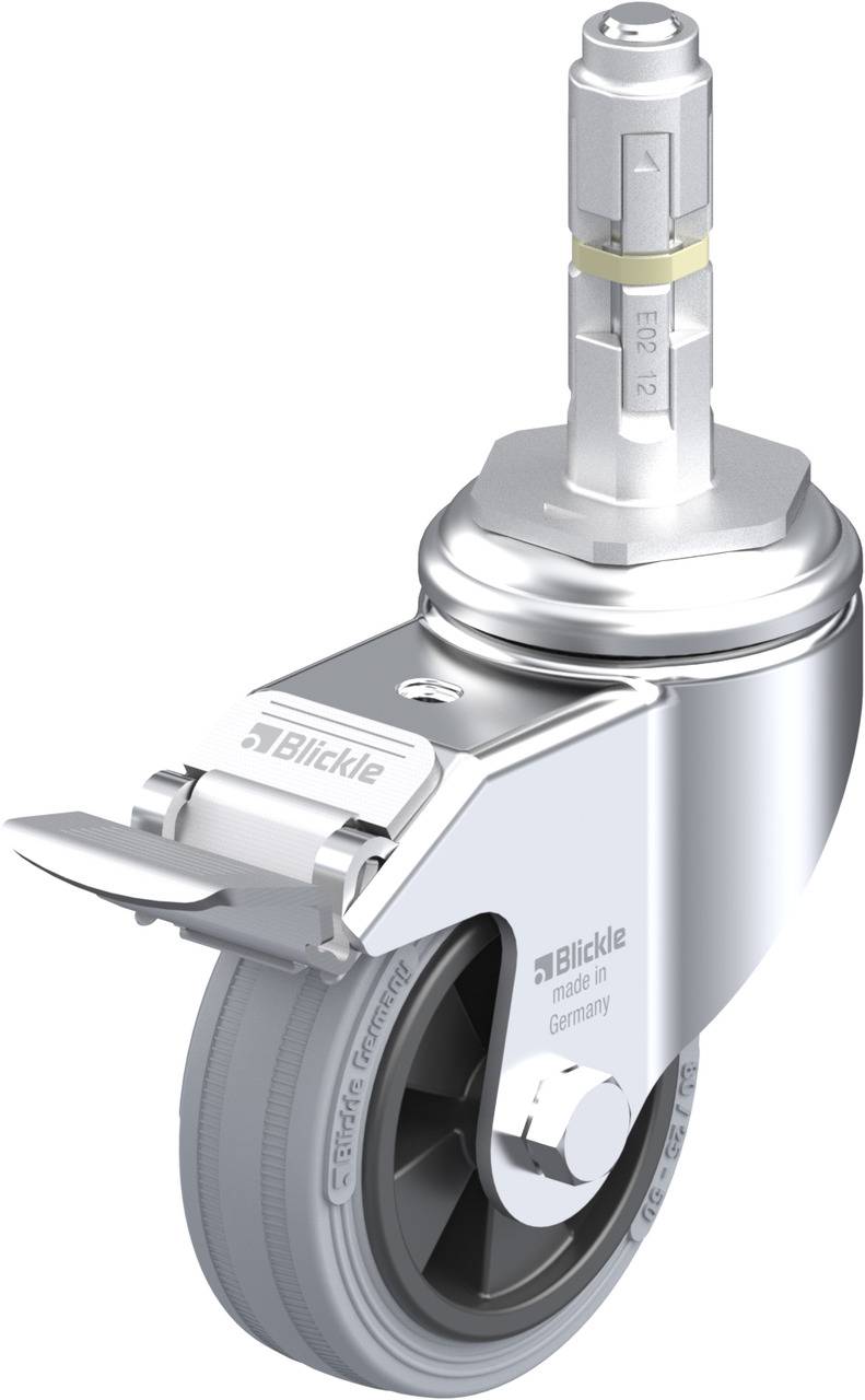 Blickle 307728 LKRA-VPA 80G-11-FI-E12 Kółko skrętne z hamulcem Średnica koła: 80 mm Maksymalne obciążenie: 80 kg 1 szt. - obrazek 1