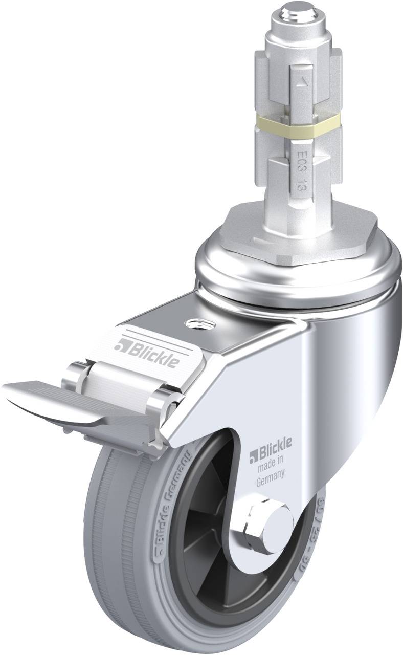 Blickle 327122 LKRA-VPA 80G-11-FI-E13 Kółko skrętne z hamulcem Średnica koła: 80 mm Maksymalne obciążenie: 80 kg 1 szt. - obrazek 1