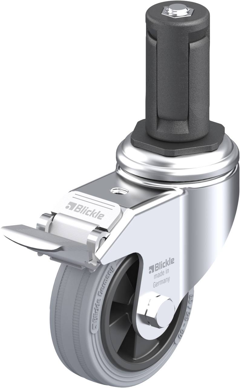 Blickle 848073 LKRA-VPA 80G-11-FI-ER14 Kółko skrętne z hamulcem Średnica koła: 80 mm Maksymalne obciążenie: 80 kg 1 szt. - obrazek 1