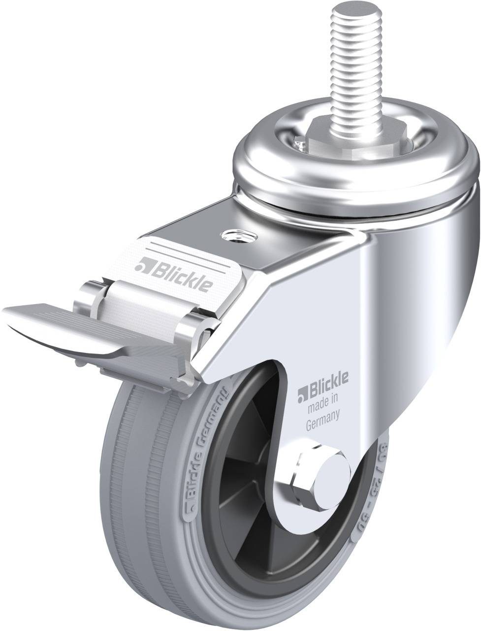 Blickle 293746 LKRA-VPA 80G-FI-GS12 Kółko skrętne z hamulcem Średnica koła: 80 mm Maksymalne obciążenie: 80 kg 1 szt. - obrazek 1