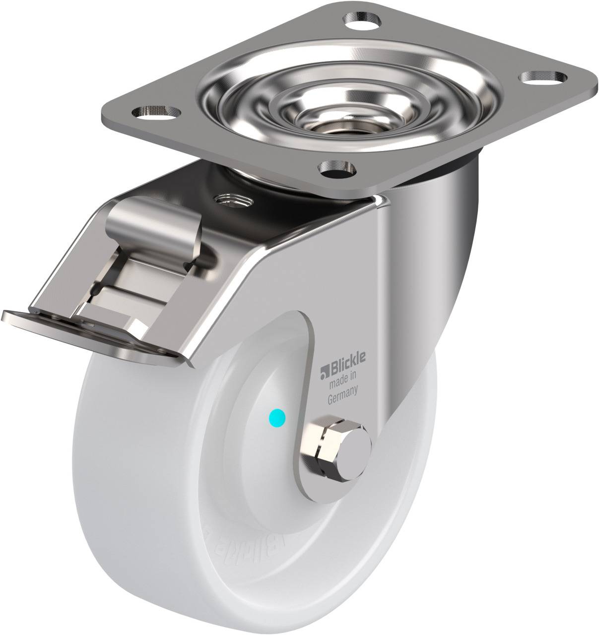 Blickle 583328 LEX-PO 100KAD-FI Kółko skrętne z hamulcem Średnica koła: 100 mm Maksymalne obciążenie: 150 kg 1 szt. - obrazek 1