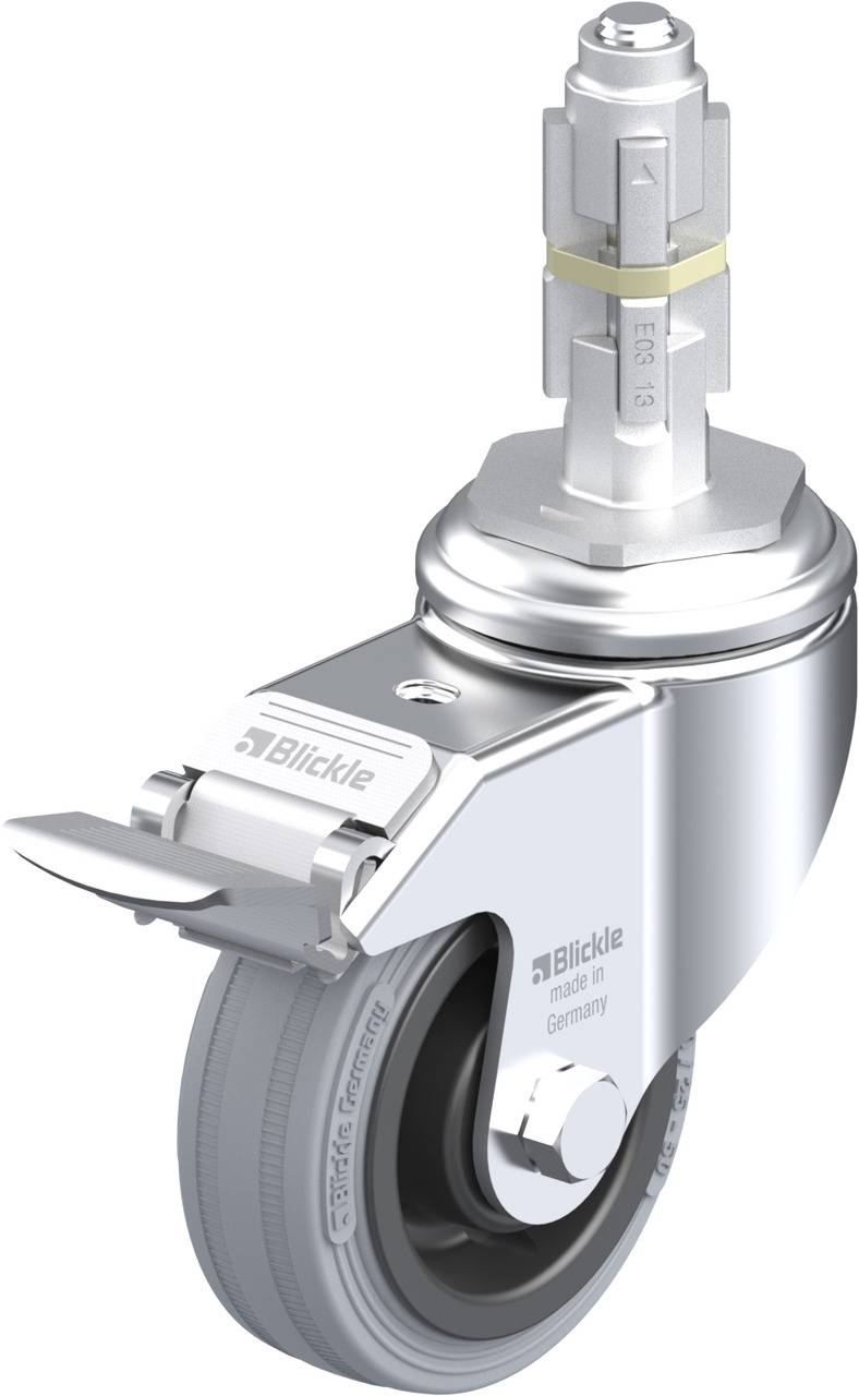 Blickle 337105 LKRA-VPA 80K-11-FI-E13 Kółko skrętne z hamulcem Średnica koła: 80 mm Maksymalne obciążenie: 80 kg 1 szt. - obrazek 1