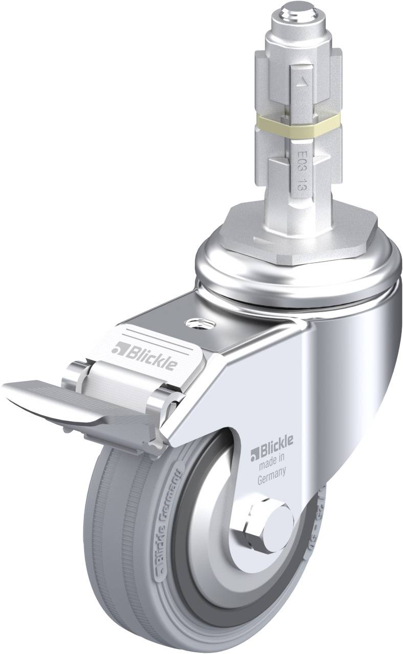 Blickle 289538 LKRA-VPA 80K-11-FI-FA-E13 Kółko skrętne z hamulcem Średnica koła: 80 mm Maksymalne obciążenie: 80 kg 1 sz - obrazek 1