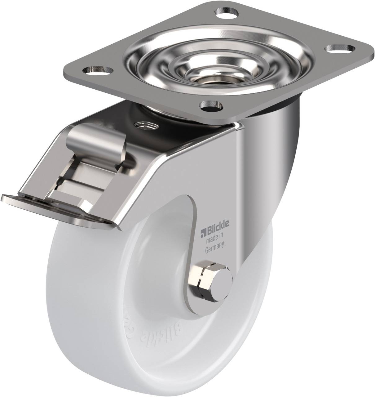Blickle 523019 LEX-PO 100XR-FI Kółko skrętne z hamulcem Średnica koła: 100 mm Maksymalne obciążenie: 150 kg 1 szt. - obrazek 1