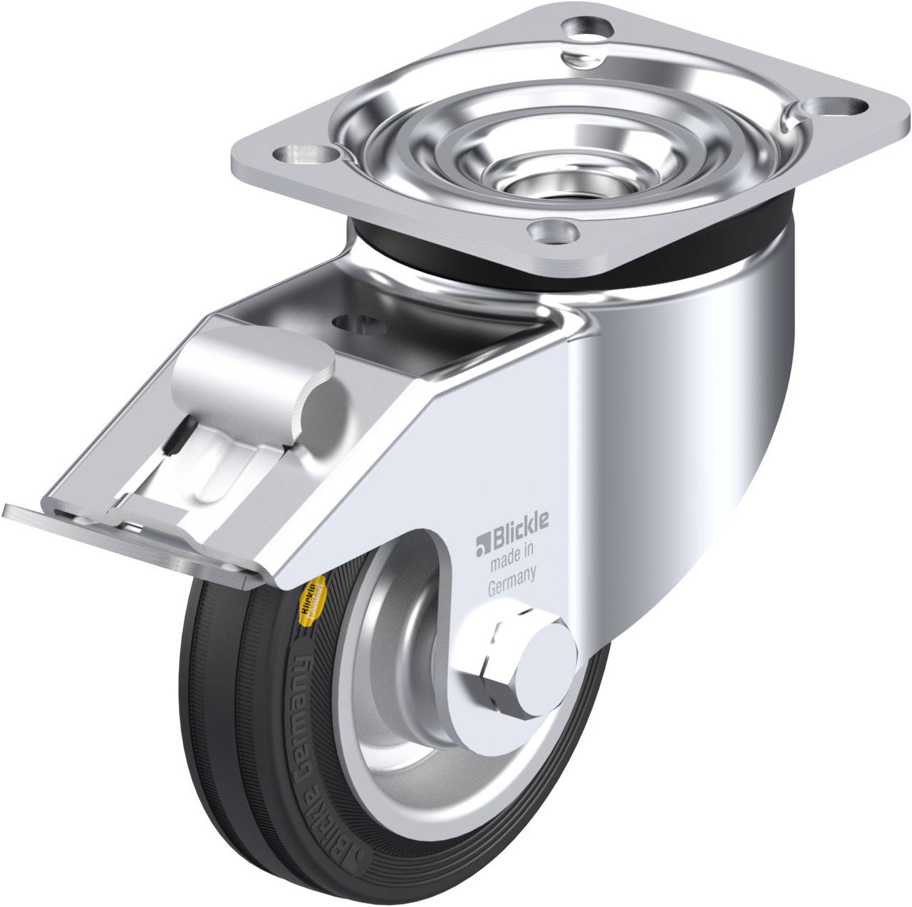 Blickle 605923 LK-RD 100R-1-FI Kółko skrętne z hamulcem Średnica koła: 100 mm Maksymalne obciążenie: 100 kg 1 szt. - obrazek 1