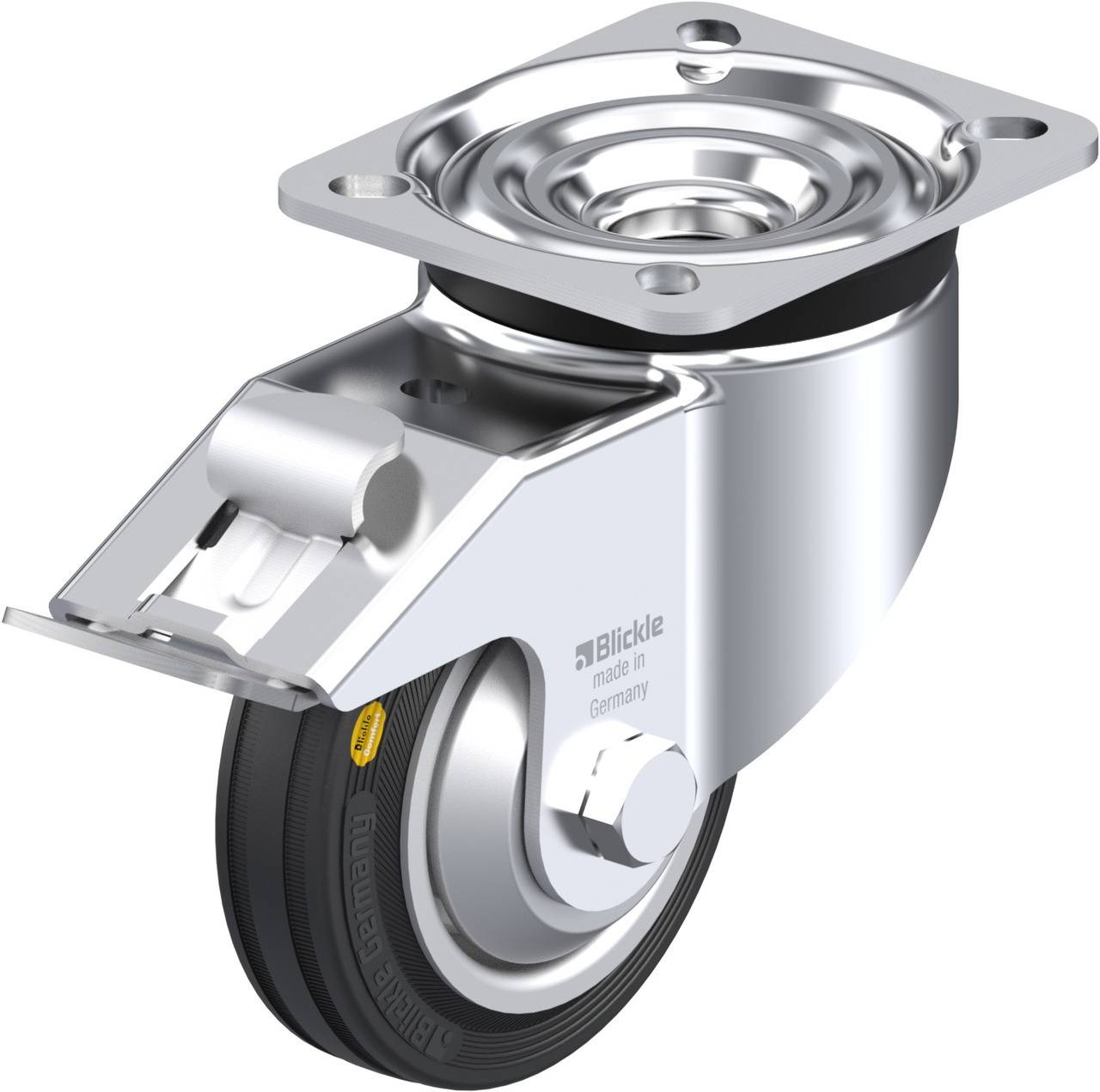 Blickle 750454 LK-RD 100R-1-FI-FA Kółko skrętne z hamulcem Średnica koła: 100 mm Maksymalne obciążenie: 100 kg 1 szt. - obrazek 1