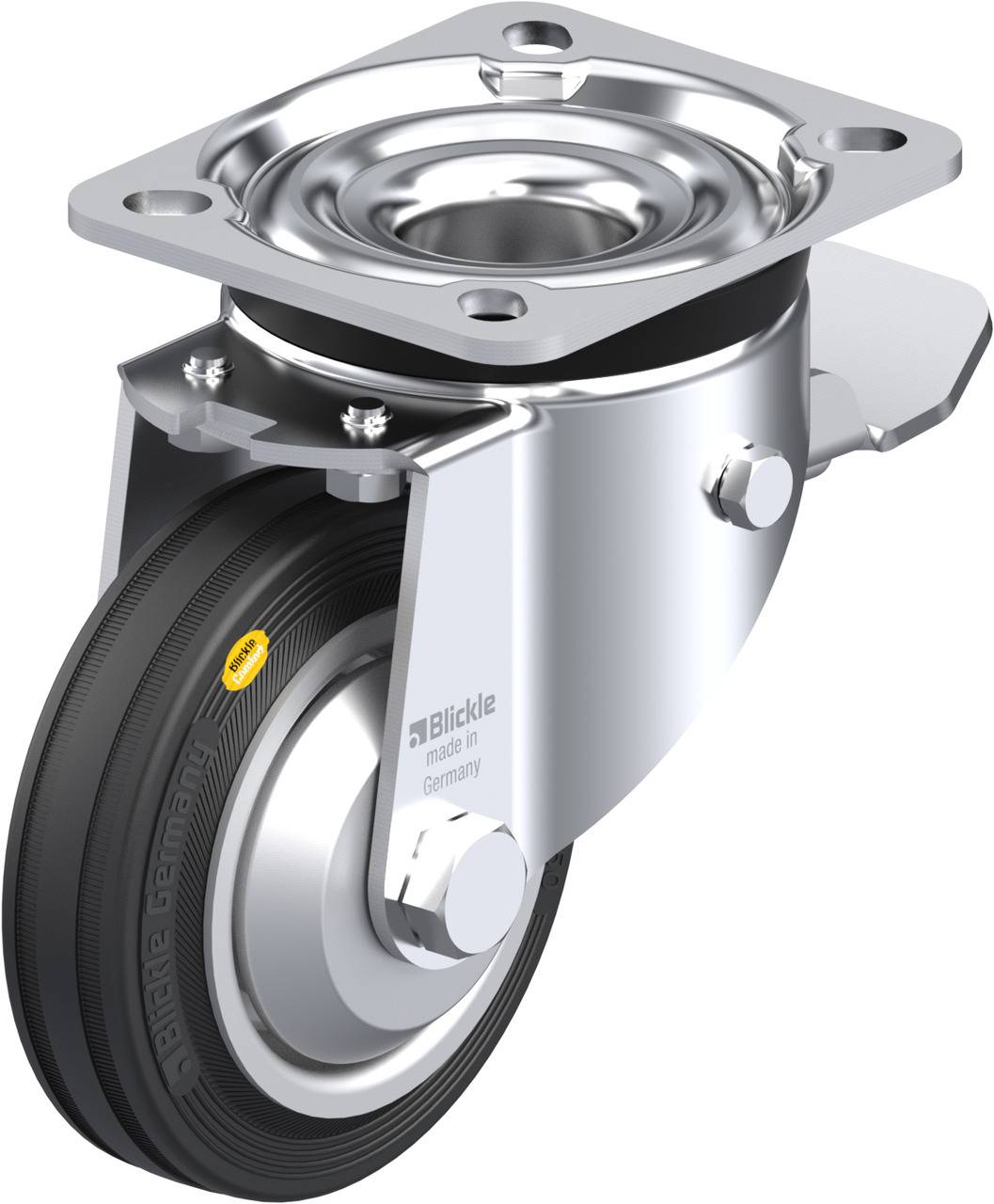 Blickle 311191 LK-RD 100R-1-ST-FA Kółko skrętne z hamulcem Średnica koła: 100 mm Maksymalne obciążenie: 100 kg 1 szt. - obrazek 1