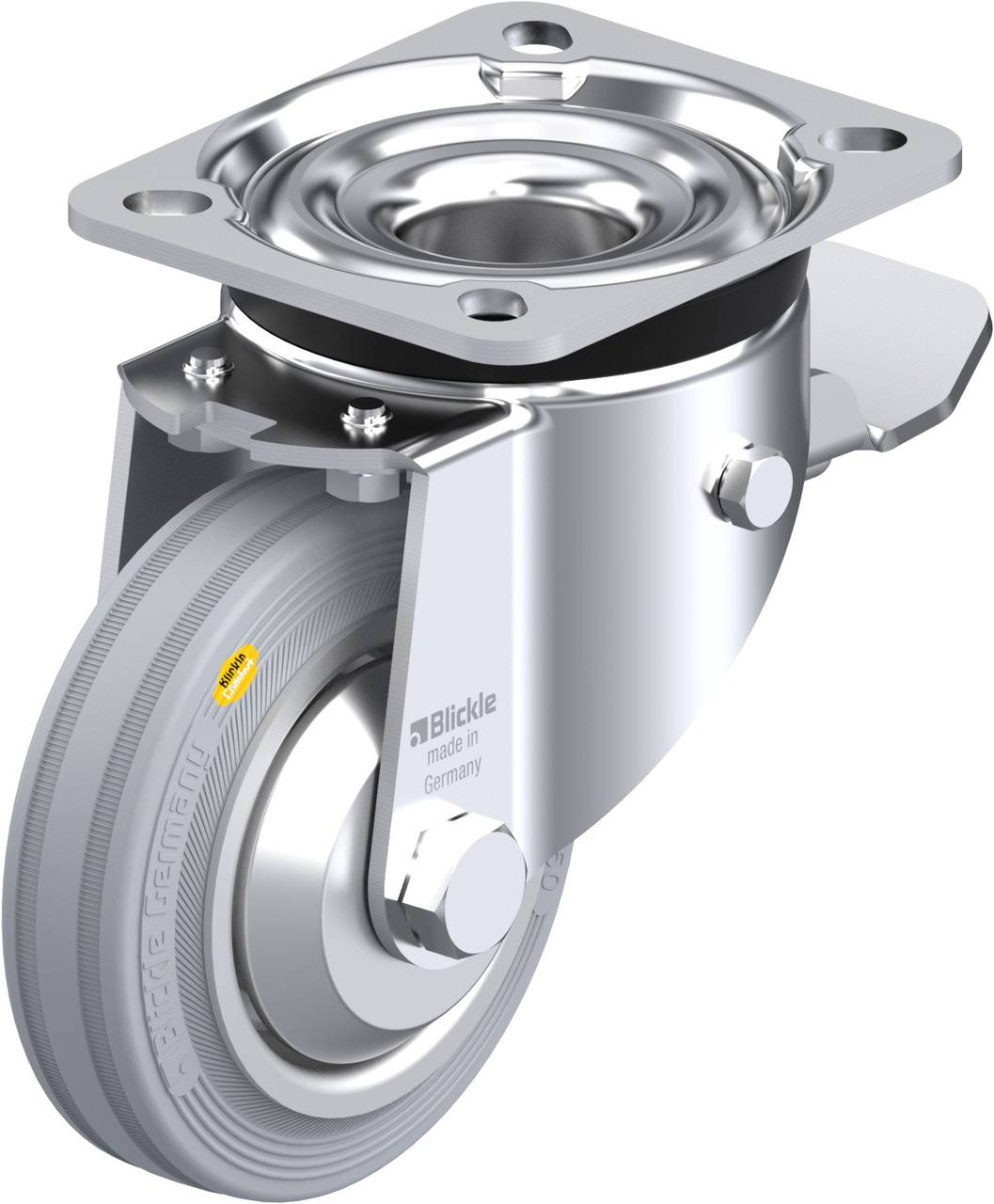 Blickle 339689 LK-RD 100R-1-ST-VLI-FA Kółko skrętne z hamulcem Średnica koła: 100 mm Maksymalne obciążenie: 100 kg 1 szt - obrazek 1