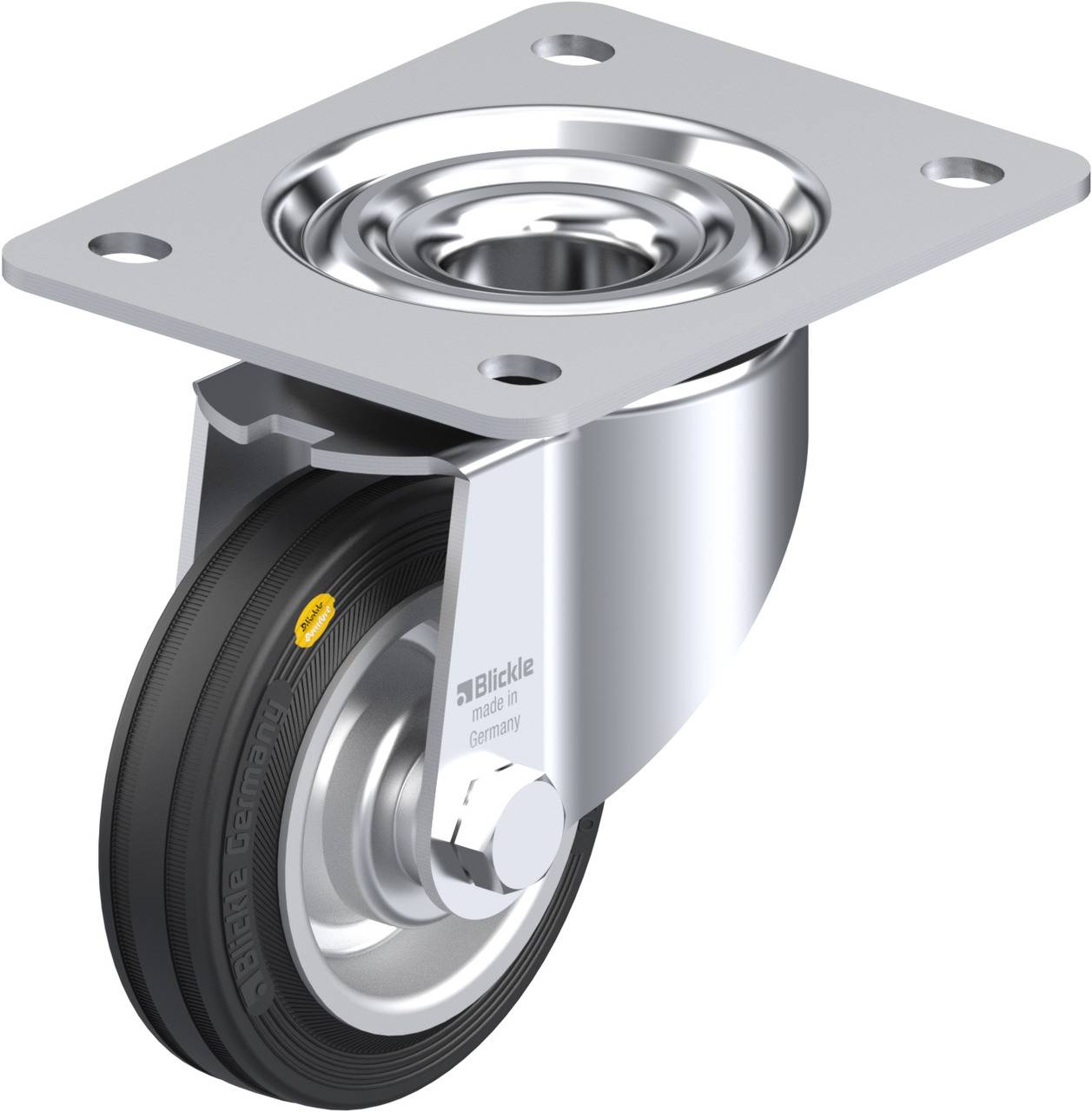 Blickle 263079 LK-RD 100R-3 Kółko skrętne Średnica koła: 100 mm Maksymalne obciążenie: 100 kg 1 szt. - obrazek 1