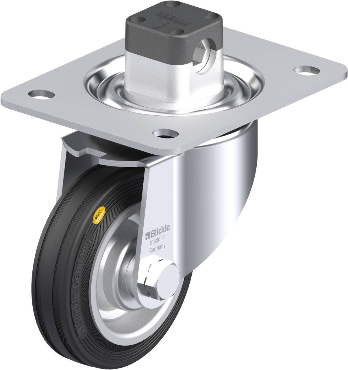 Blickle 850019 LK-RD 100R-3-CS11 Kółko skrętne z hamulcem Średnica koła: 100 mm Maksymalne obciążenie: 100 kg 1 szt. - obrazek 1