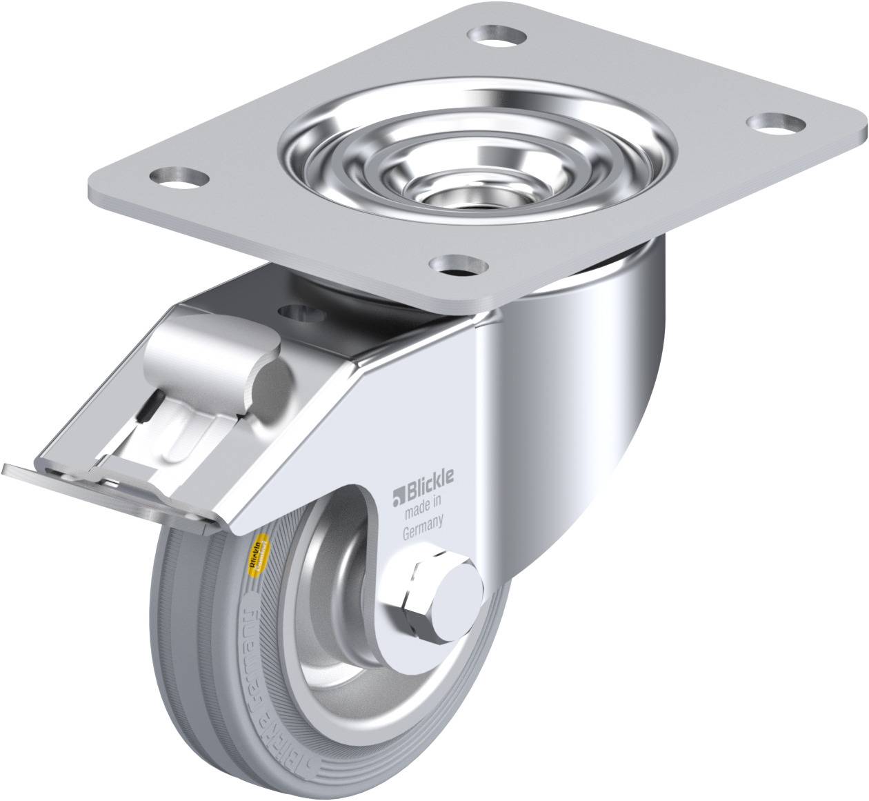 Blickle 750456 LK-RD 100R-3-FI-VLI Kółko skrętne z hamulcem Średnica koła: 100 mm Maksymalne obciążenie: 100 kg 1 szt. - obrazek 1