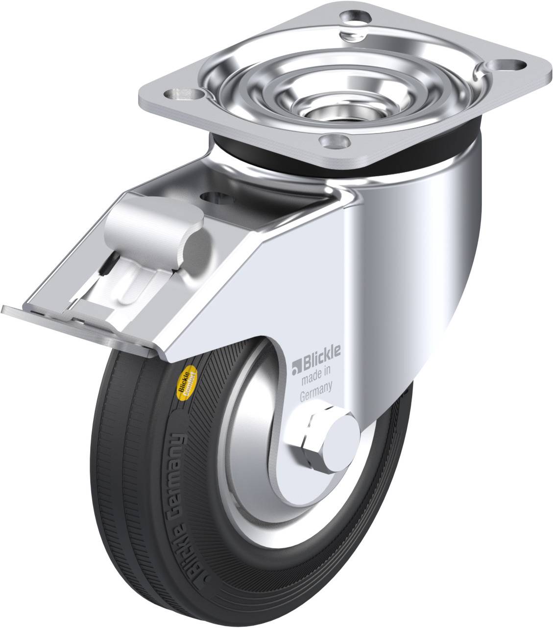 Blickle 740100 LK-RD 125R-1-FI-FA Kółko skrętne z hamulcem Średnica koła: 125 mm Maksymalne obciążenie: 120 kg 1 szt. - obrazek 1