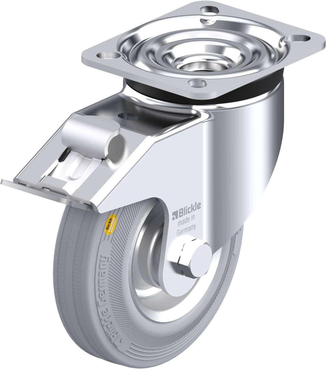 Blickle 656215 LK-RD 125R-1-FI-VLI Kółko skrętne z hamulcem Średnica koła: 125 mm Maksymalne obciążenie: 120 kg 1 szt. - obrazek 1