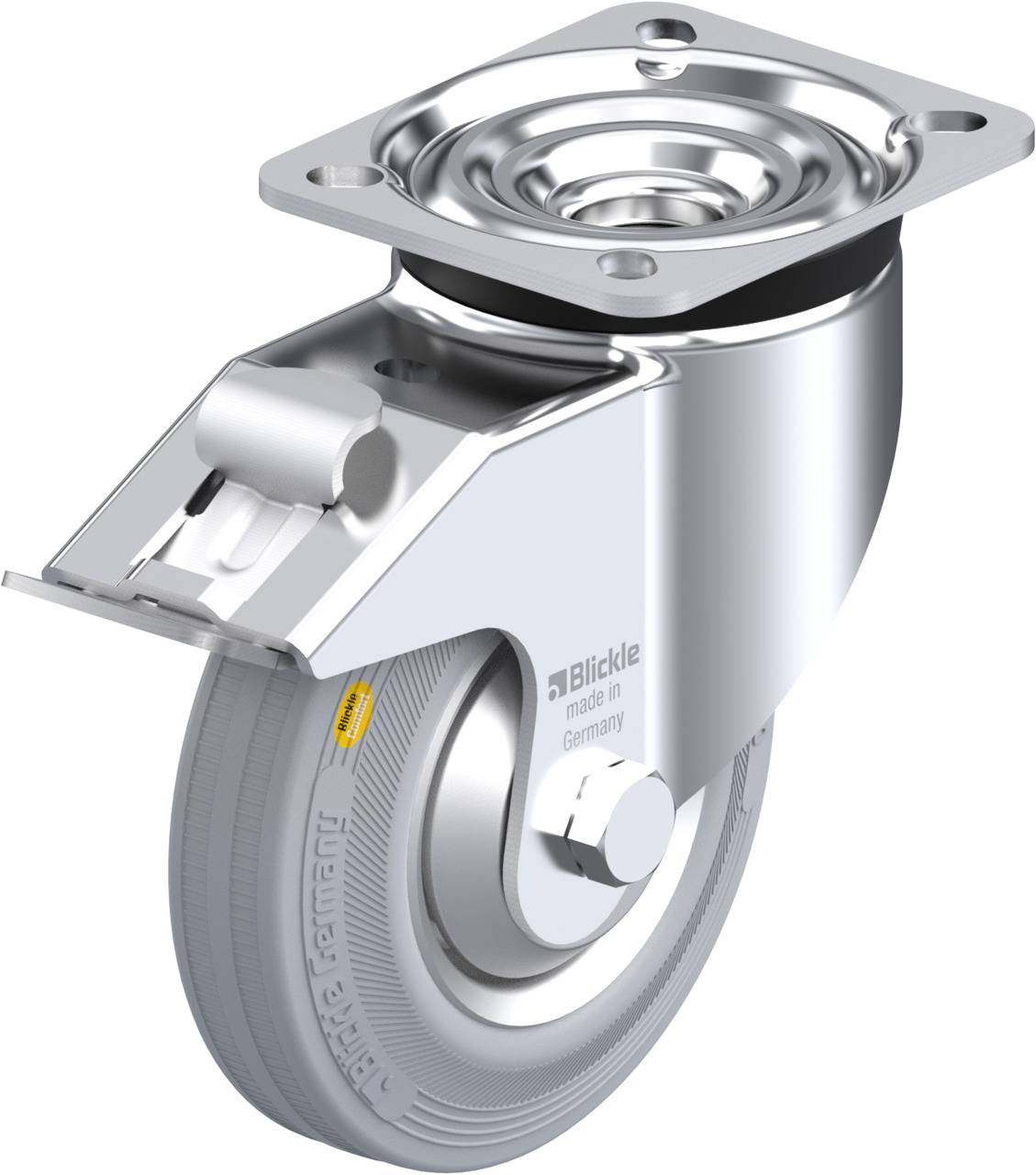 Blickle 742986 LK-RD 125R-1-FI-VLI-FA Kółko skrętne z hamulcem Średnica koła: 125 mm Maksymalne obciążenie: 120 kg 1 szt - obrazek 1