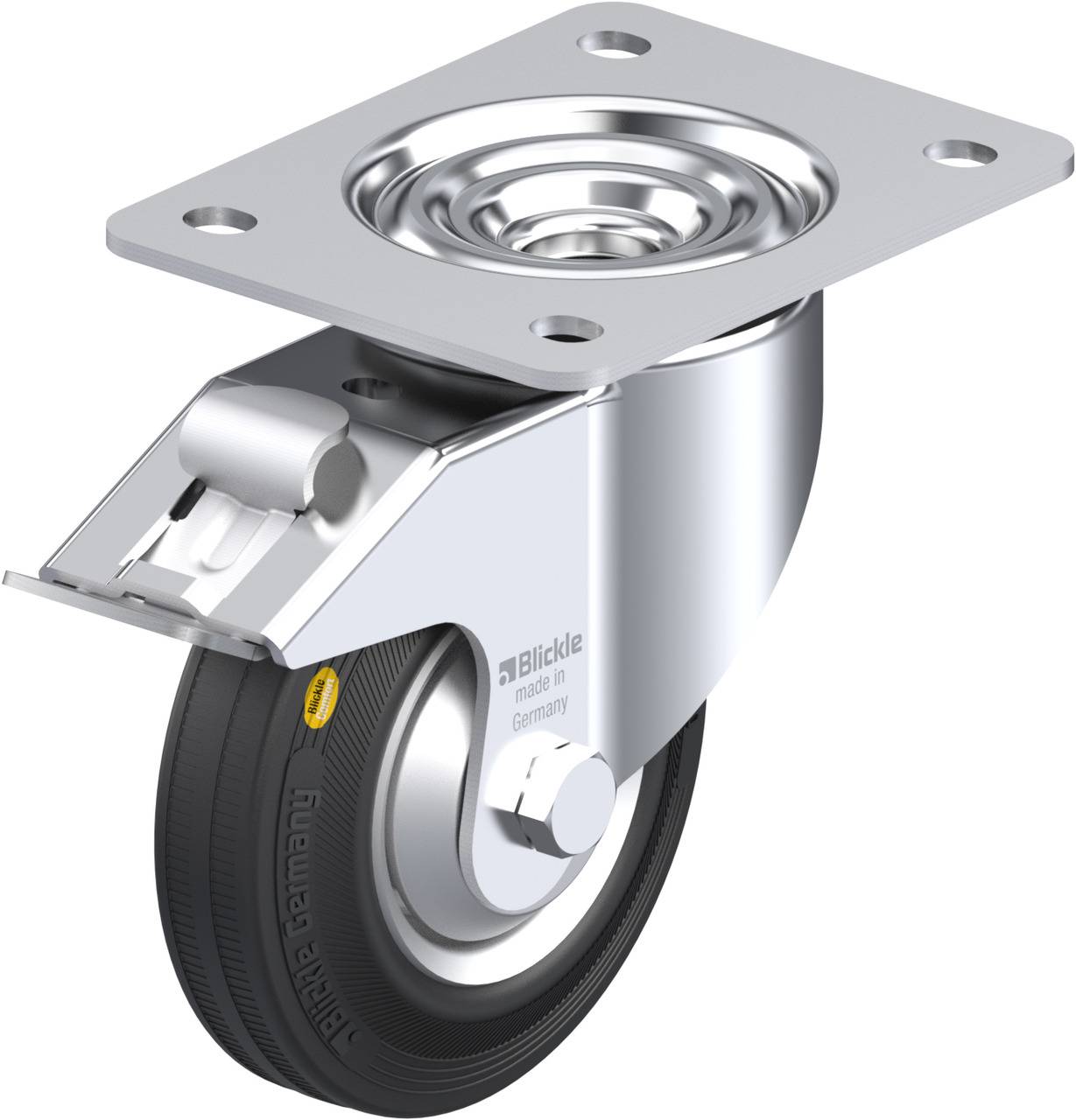 Blickle 739617 LK-RD 125R-3-FI-FA Kółko skrętne z hamulcem Średnica koła: 125 mm Maksymalne obciążenie: 120 kg 1 szt. - obrazek 1