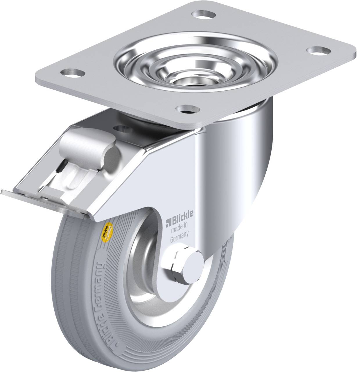 Blickle 688358 LK-RD 125R-3-FI-VLI Kółko skrętne z hamulcem Średnica koła: 125 mm Maksymalne obciążenie: 120 kg 1 szt. - obrazek 1