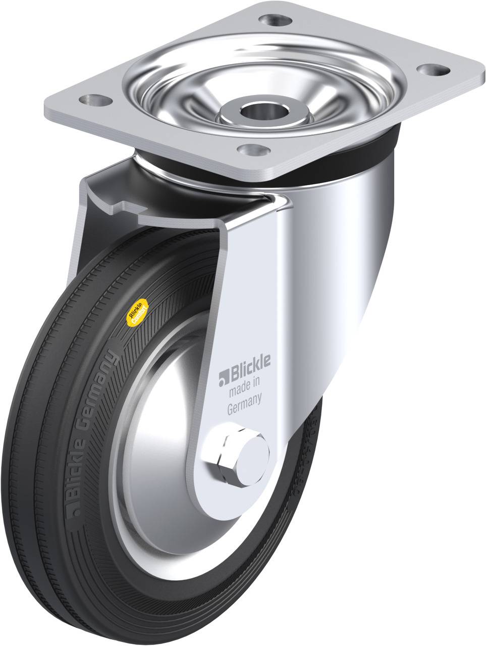 Blickle 98293 LK-RD 162R-FA Kółko skrętne Średnica koła: 160 mm Maksymalne obciążenie: 225 kg 1 szt. - obrazek 1