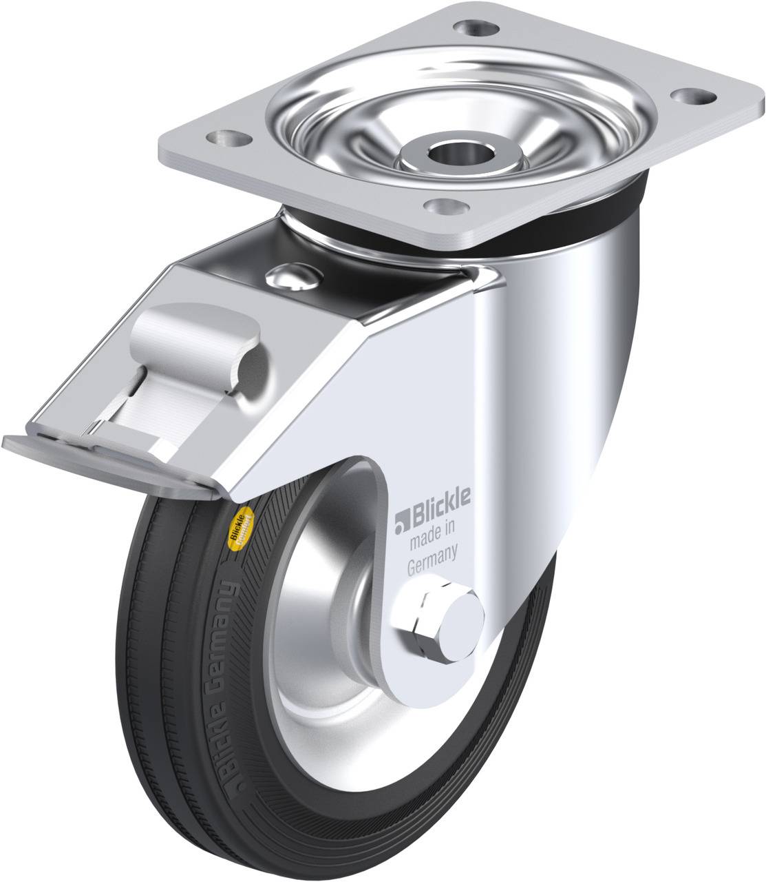 Blickle 615880 LK-RD 162R-FI Kółko skrętne z hamulcem Średnica koła: 160 mm Maksymalne obciążenie: 225 kg 1 szt. - obrazek 1