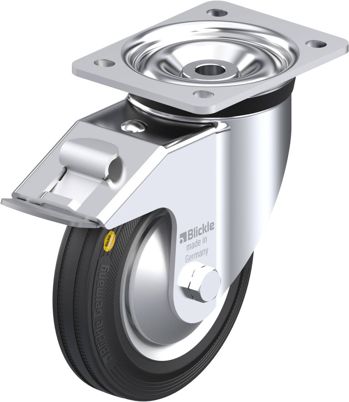Blickle 750465 LK-RD 162R-FI-FA Kółko skrętne z hamulcem Średnica koła: 160 mm Maksymalne obciążenie: 225 kg 1 szt. - obrazek 1