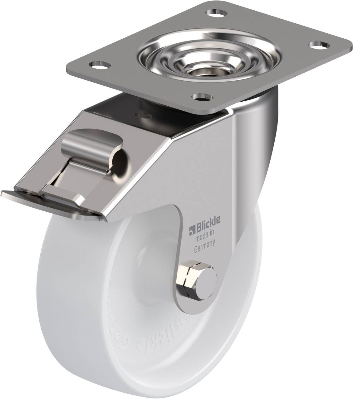 Blickle 422337 LEX-PO 150G-FI Kółko skrętne z hamulcem Średnica koła: 150 mm Maksymalne obciążenie: 300 kg 1 szt. - obrazek 1
