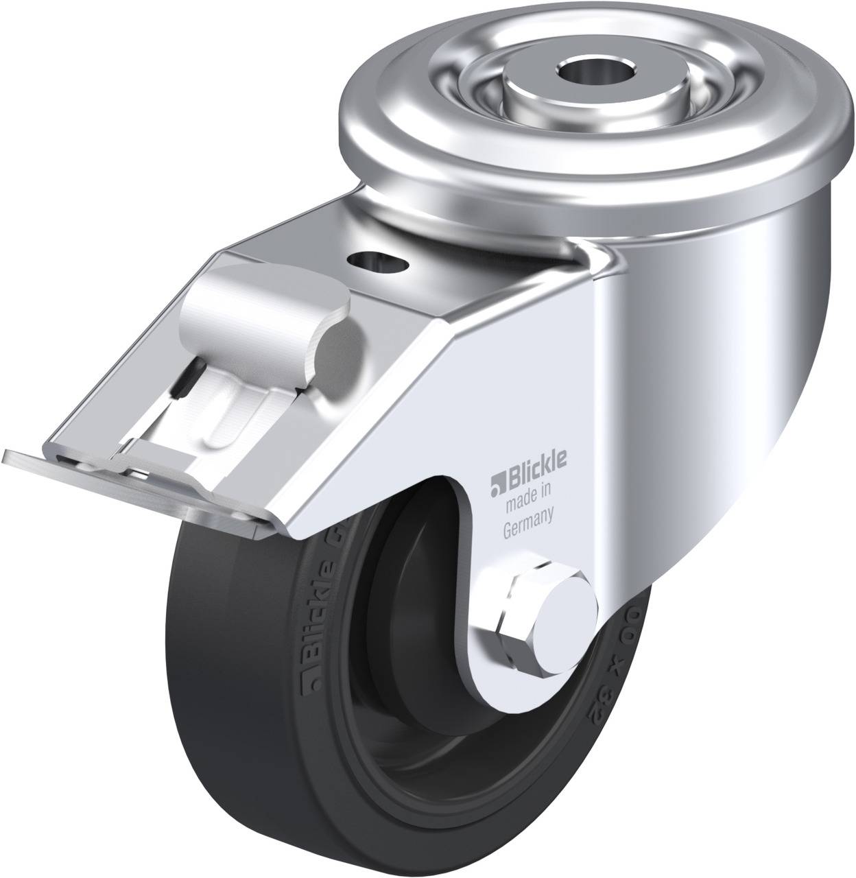 Blickle 754858 LKR-POEV 100KA-FI Kółko skrętne z hamulcem Średnica koła: 100 mm Maksymalne obciążenie: 200 kg 1 szt. - obrazek 1