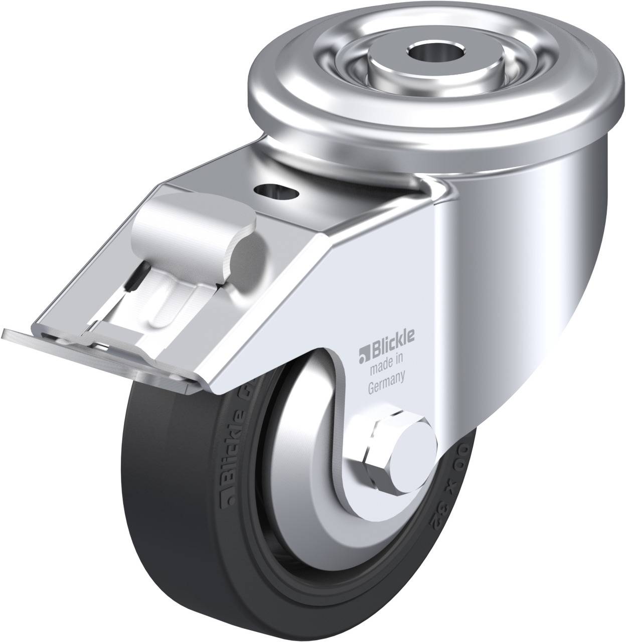Blickle 851511 LKR-POEV 100KA-FI-FA Kółko skrętne z hamulcem Średnica koła: 100 mm Maksymalne obciążenie: 200 kg 1 szt. - obrazek 1
