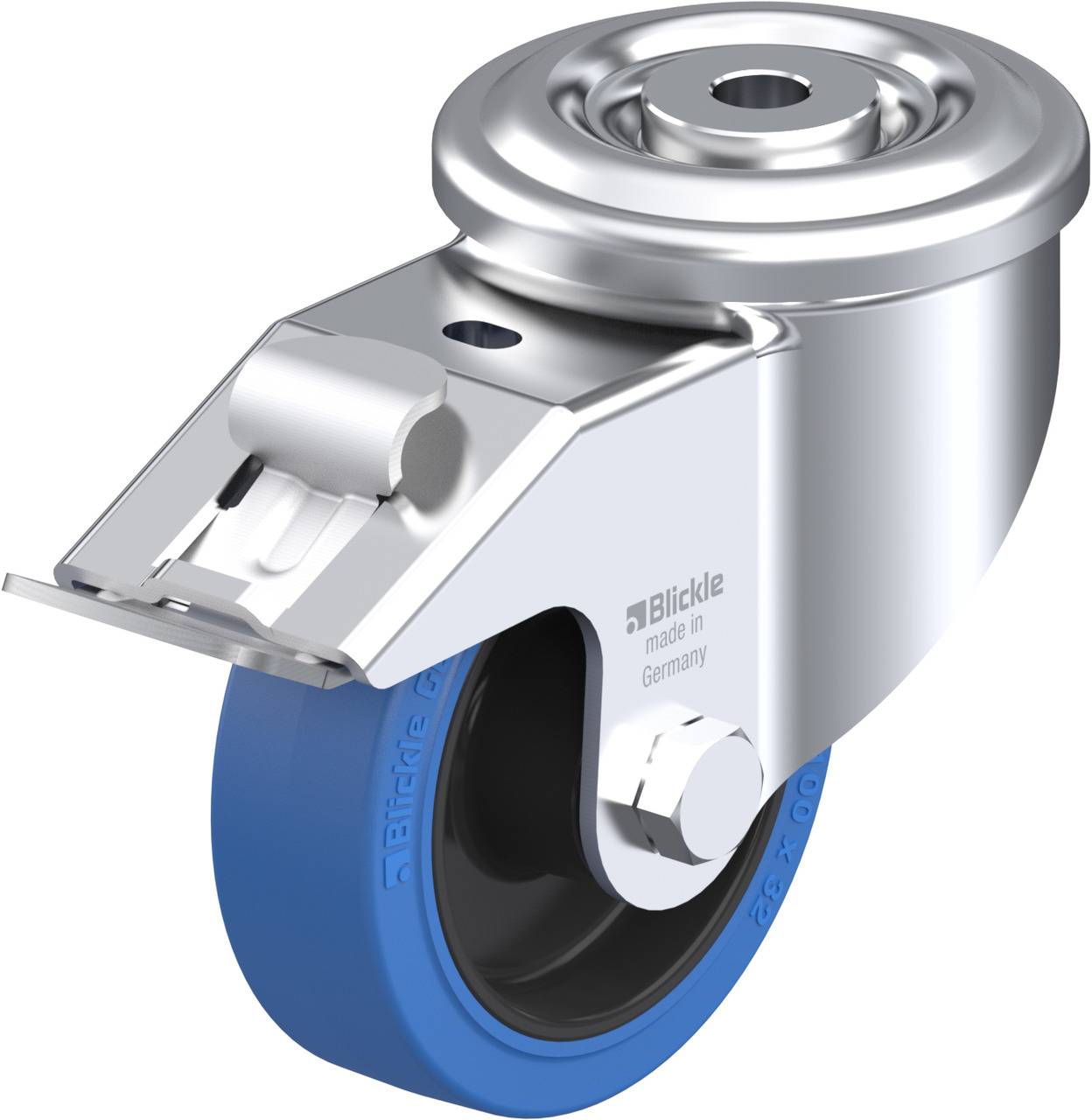 Blickle 851489 LKR-POEV 100R-FI-SB Kółko skrętne z hamulcem Średnica koła: 100 mm Maksymalne obciążenie: 200 kg 1 szt. - obrazek 1
