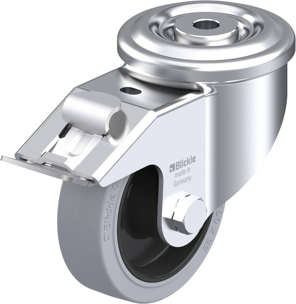 Blickle 756818 LKR-POEV 100R-FI-SG Kółko skrętne z hamulcem Średnica koła: 100 mm Maksymalne obciążenie: 200 kg 1 szt. - obrazek 1
