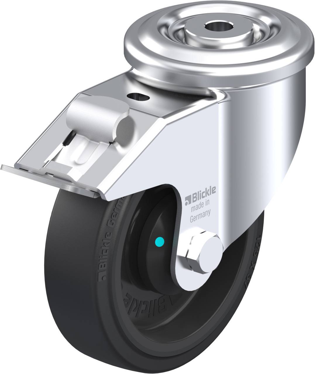Blickle 851535 LKR-POEV 125KAD-FI Kółko skrętne z hamulcem Średnica koła: 125 mm Maksymalne obciążenie: 250 kg 1 szt. - obrazek 1
