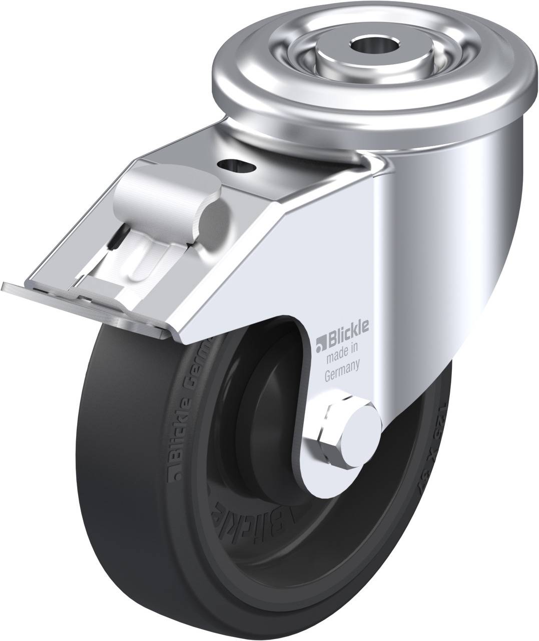 Blickle 741182 LKR-POEV 125KA-FI Kółko skrętne z hamulcem Średnica koła: 125 mm Maksymalne obciążenie: 250 kg 1 szt. - obrazek 1