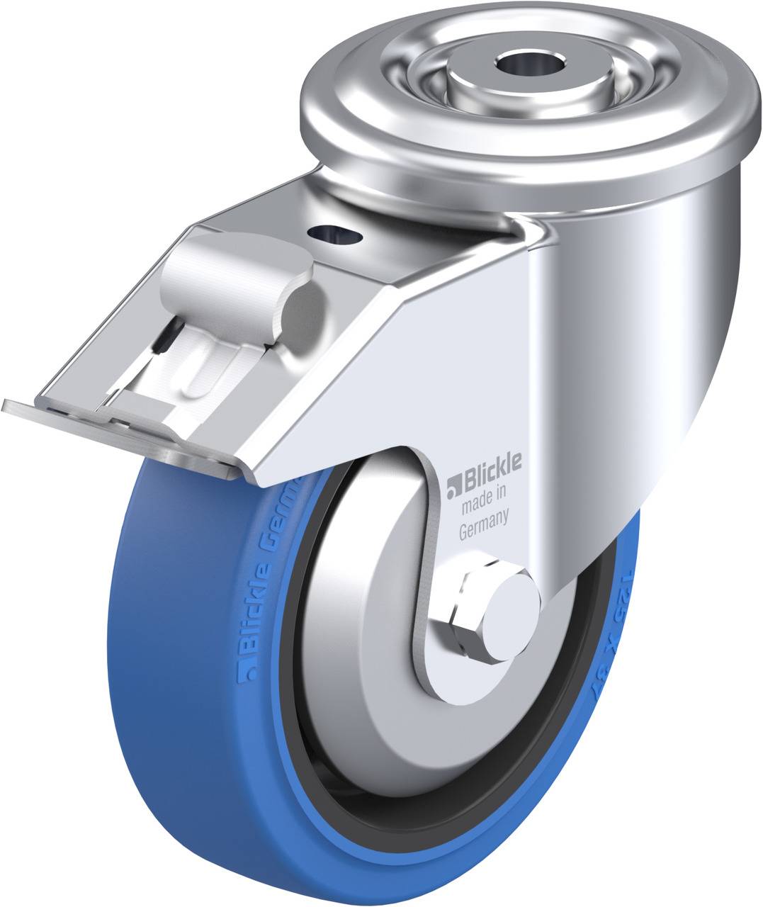 Blickle 851547 LKR-POEV 125KA-FI-SB-FA Kółko skrętne z hamulcem Średnica koła: 125 mm Maksymalne obciążenie: 250 kg 1 sz - obrazek 1