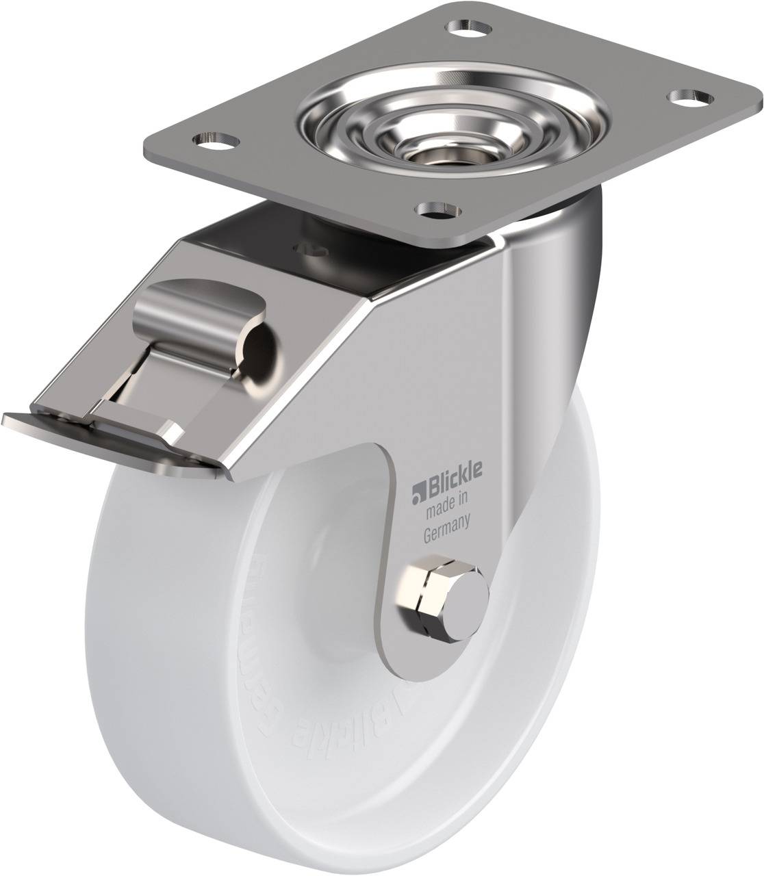 Blickle 617316 LEX-PO 160G-FI Kółko skrętne z hamulcem Średnica koła: 160 mm Maksymalne obciążenie: 300 kg 1 szt. - obrazek 1