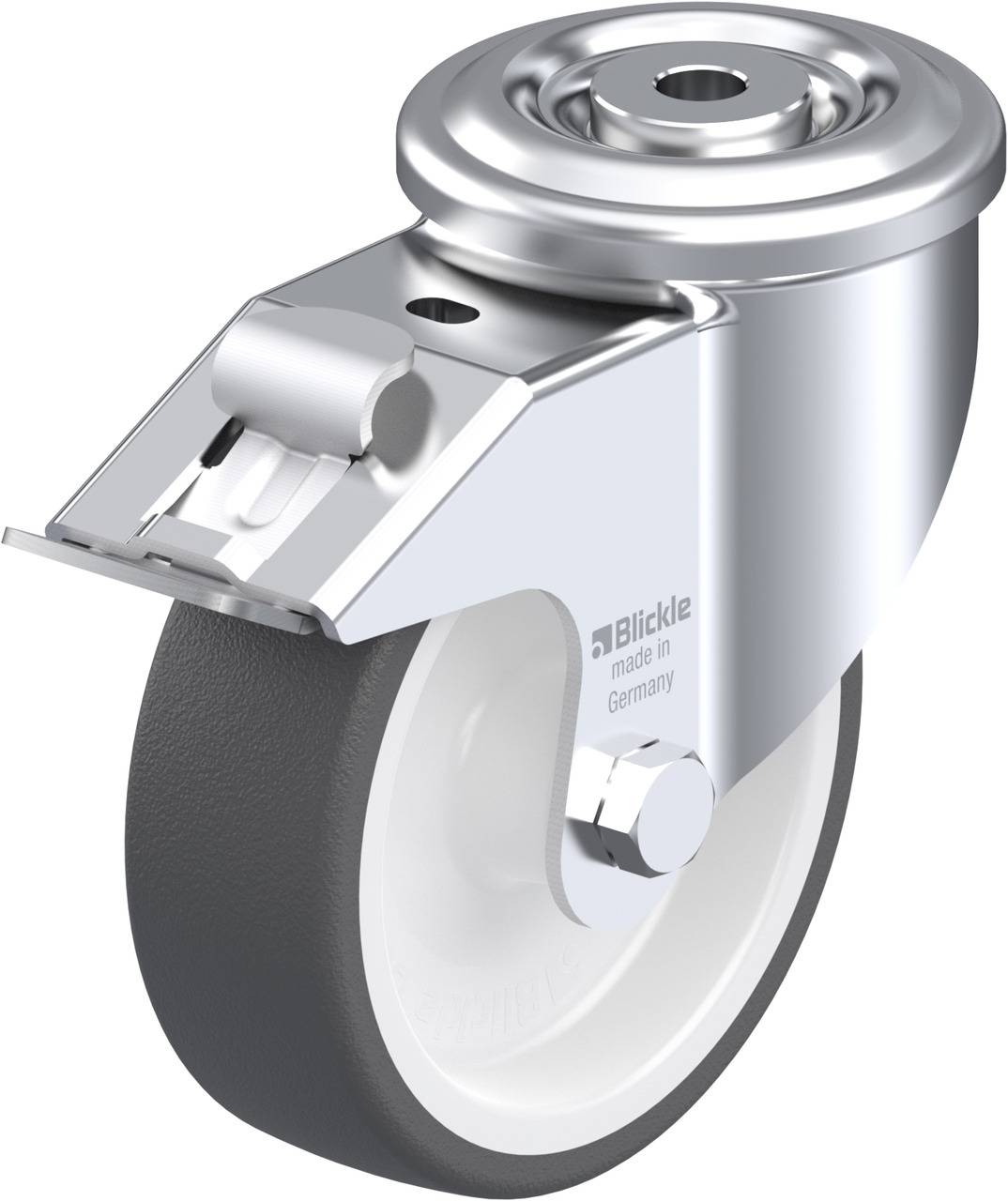 Blickle 537613 LKR-POTH 125G-FI Kółko skrętne z hamulcem Średnica koła: 125 mm Maksymalne obciążenie: 350 kg 1 szt. - obrazek 1