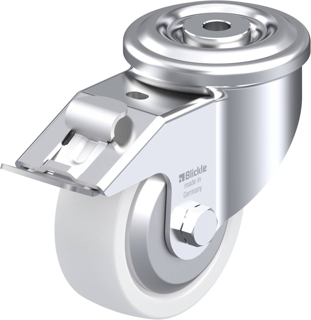 Blickle 738012 LKR-SPO 100G-FI-FA Kółko skrętne z hamulcem Średnica koła: 100 mm Maksymalne obciążenie: 350 kg 1 szt. - obrazek 1