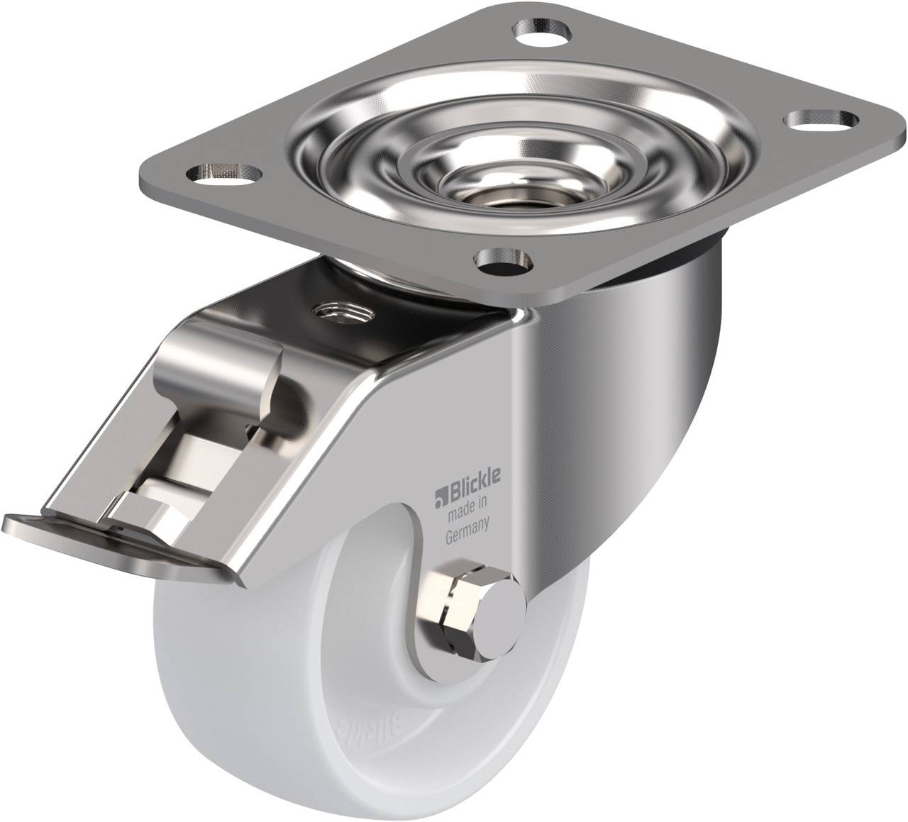 Blickle 473124 LEX-PO 75XR-FI Kółko skrętne z hamulcem Średnica koła: 75 mm Maksymalne obciążenie: 150 kg 1 szt. - obrazek 1