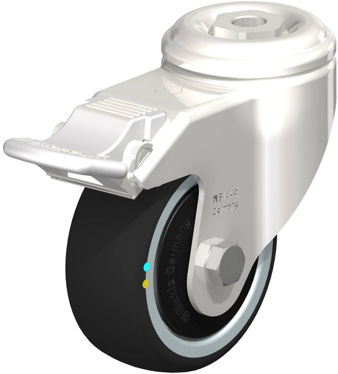 Blickle 853406 LKRXA-PATH 80KFD-11-FI-ELS Kółko skrętne z hamulcem Średnica koła: 80 mm Maksymalne obciążenie: 100 kg 1 - obrazek 1