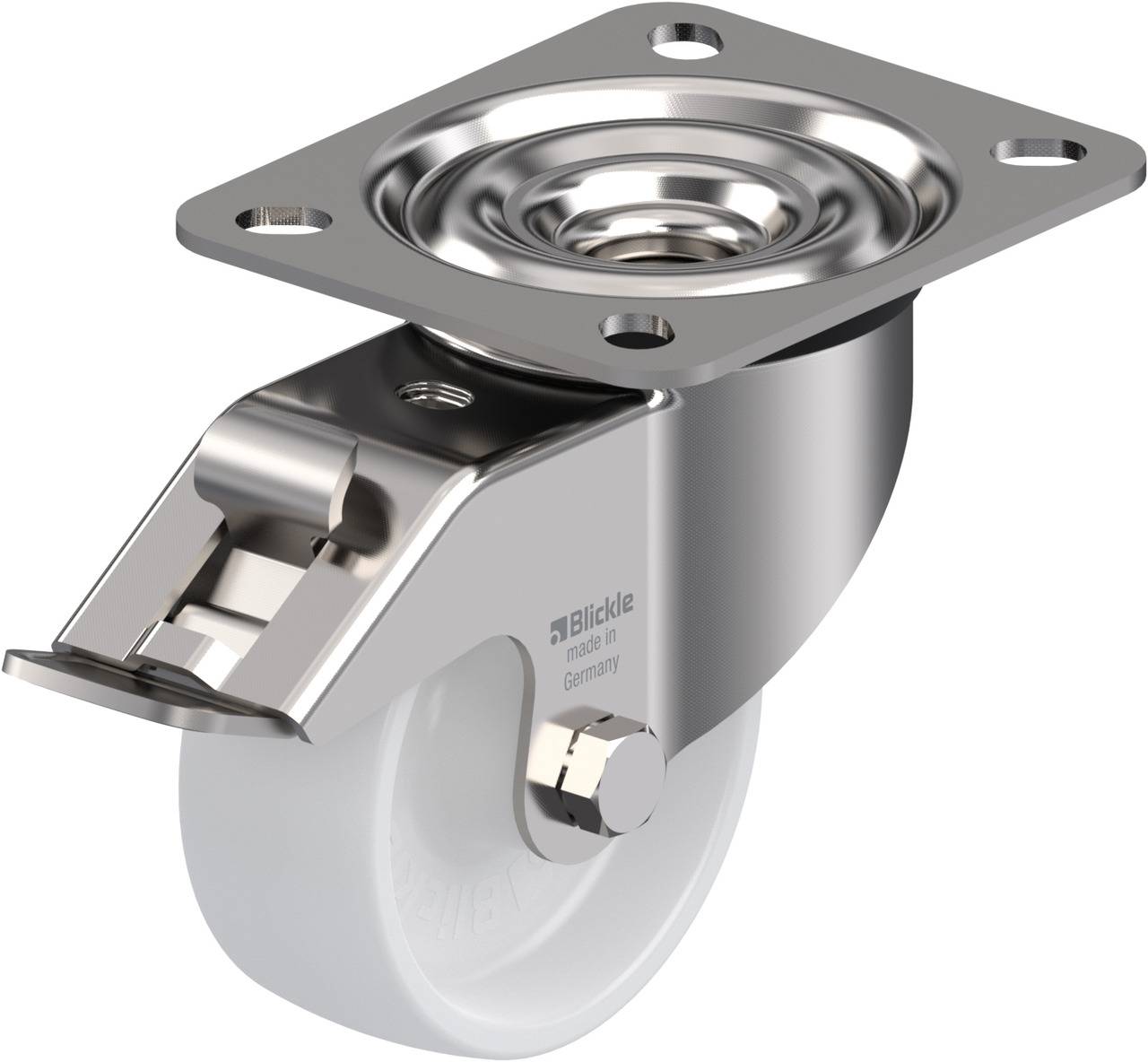 Blickle 500165 LEX-PO 80G-FI Kółko skrętne z hamulcem Średnica koła: 80 mm Maksymalne obciążenie: 150 kg 1 szt. - obrazek 1