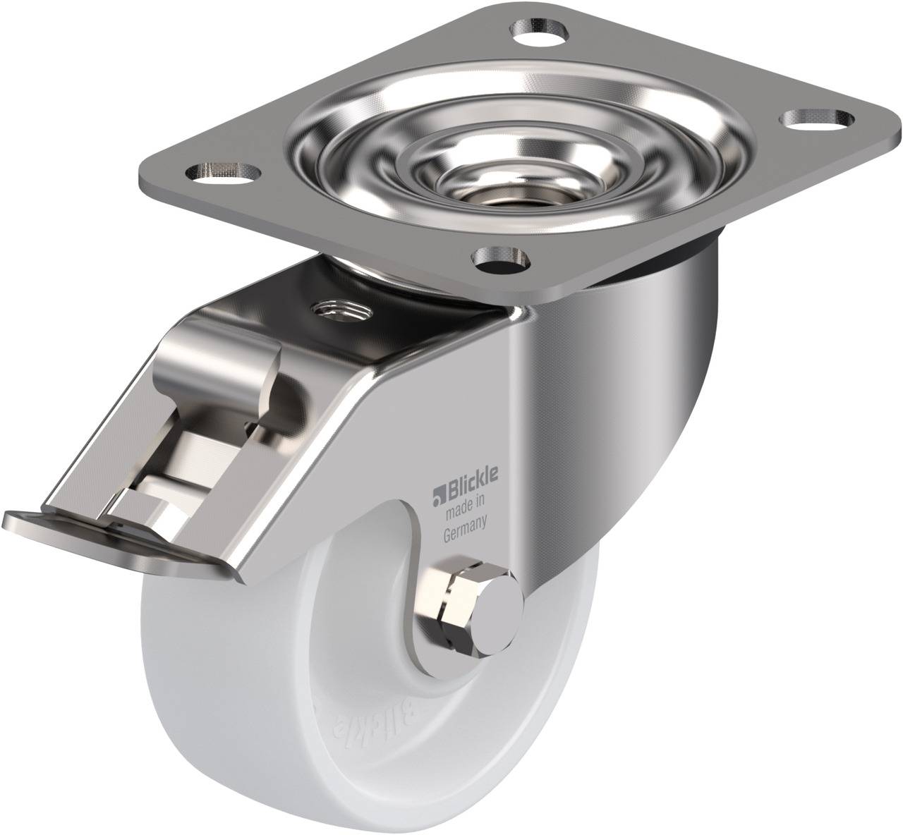 Blickle 606905 LEX-PO 80XR-FI Kółko skrętne z hamulcem Średnica koła: 80 mm Maksymalne obciążenie: 150 kg 1 szt. - obrazek 1
