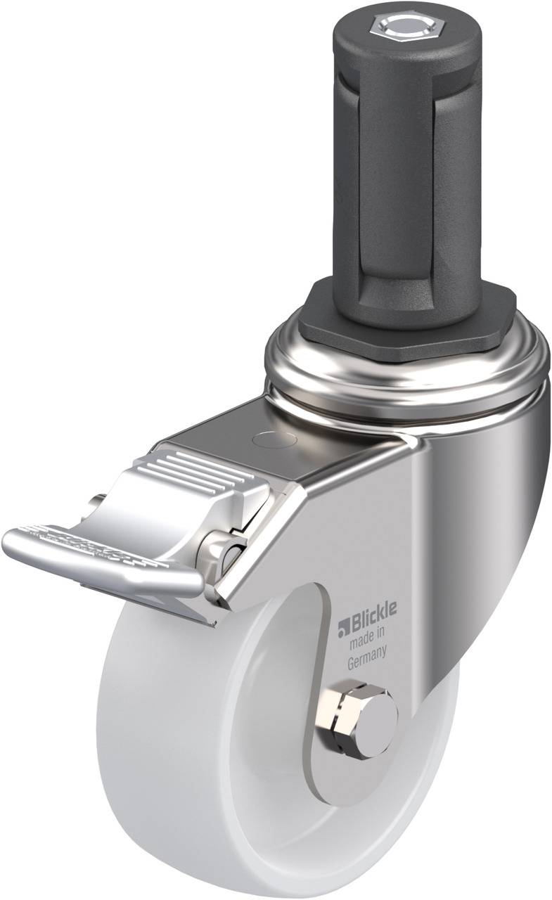 Blickle 853531 LKRXA-PO 80G-11-FI-EXR14 Kółko skrętne z hamulcem Średnica koła: 80 mm Maksymalne obciążenie: 120 kg 1 sz - obrazek 1