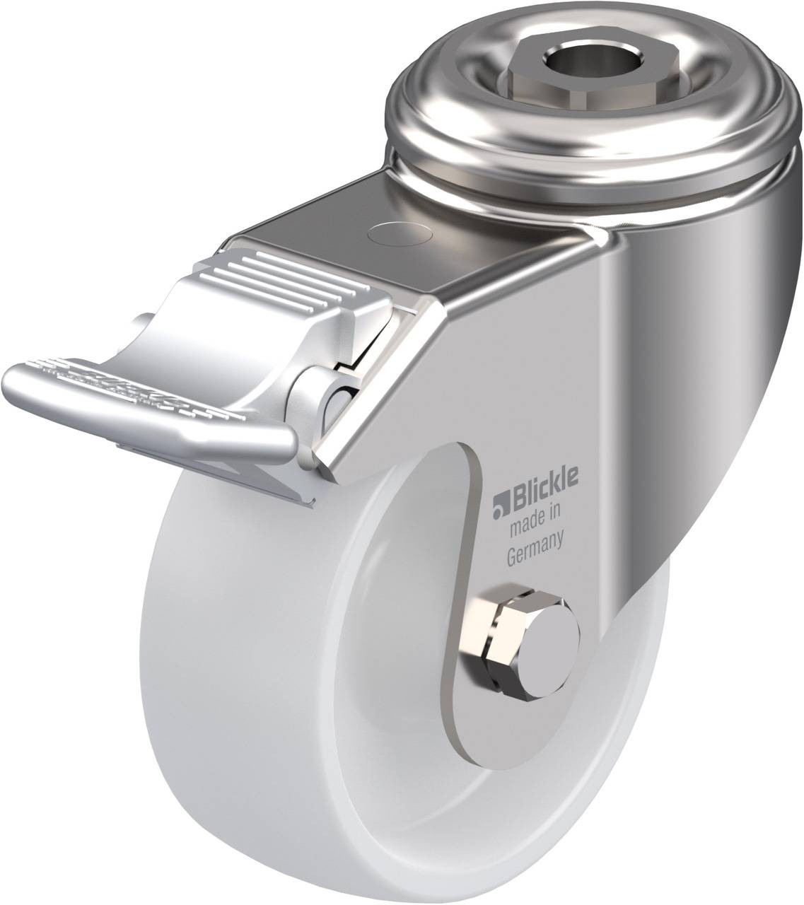 Blickle 225391 LKRXA-PO 80G-FI Kółko skrętne z hamulcem Średnica koła: 80 mm Maksymalne obciążenie: 120 kg 1 szt. - obrazek 1