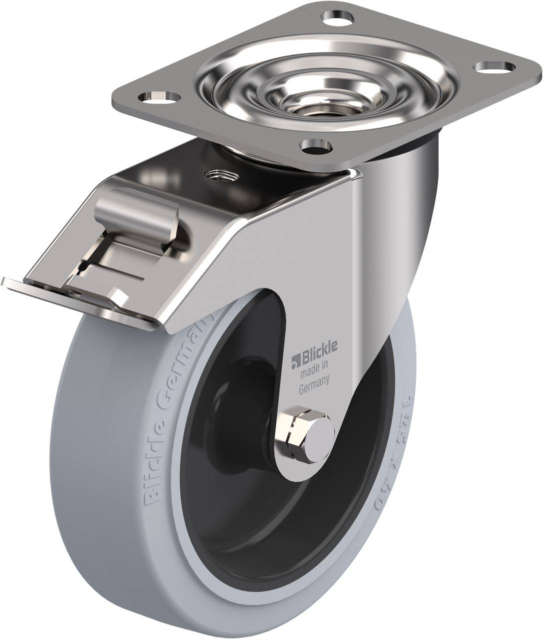 Blickle 761523 LEX-POEV 125G-FI-SG Kółko skrętne z hamulcem Średnica koła: 125 mm Maksymalne obciążenie: 150 kg 1 szt. - obrazek 1