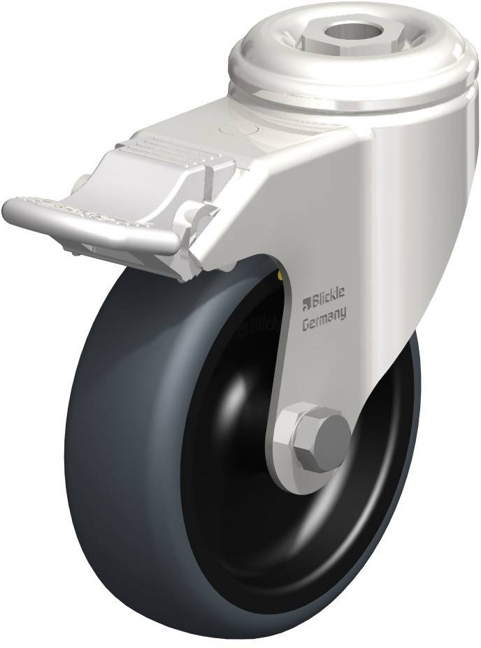 Blickle 626119 LKRXA-TPA 101G-FI-ELS Kółko skrętne z hamulcem Średnica koła: 100 mm Maksymalne obciążenie: 70 kg 1 szt. - obrazek 1