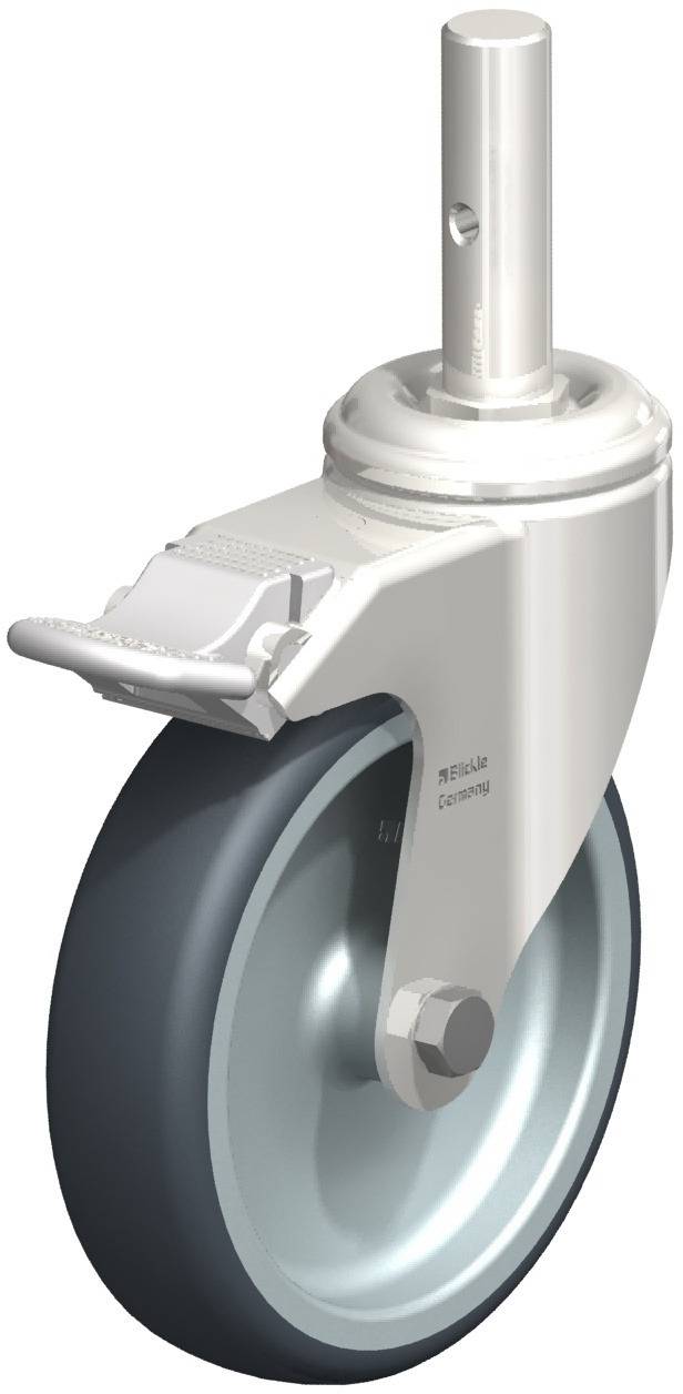 Blickle 856401 LKRXA-TPA 126G-FI-ZAX51 Kółko skrętne z hamulcem Średnica koła: 125 mm Maksymalne obciążenie: 120 kg 1 sz - obrazek 1
