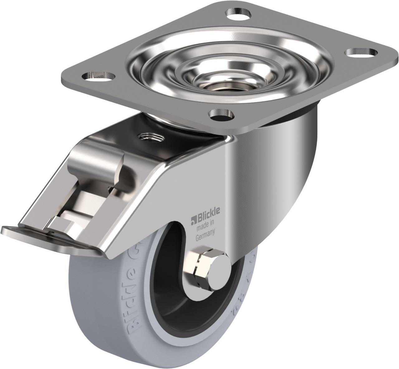 Blickle 842785 LEX-POEV 80G-FI-SG Kółko skrętne z hamulcem Średnica koła: 80 mm Maksymalne obciążenie: 140 kg 1 szt. - obrazek 1